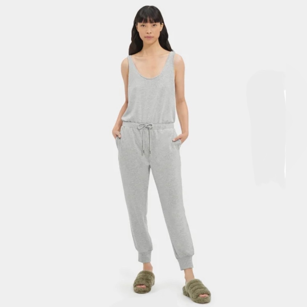 NWT UGG Esmerelda Micro Terry heather grey Jumpsuit - M